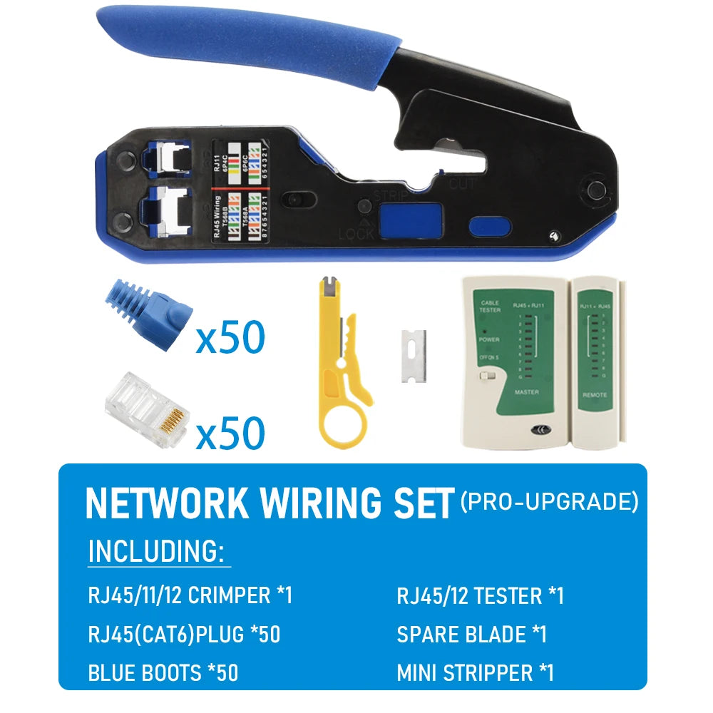 RJ45 Crimping Tools Pliers Network Cable Crimper Wire Stripper Cutter Ethernet Clip Tongs RJ45 RJ12 RJ11 Cat6 Cat5e Cat5