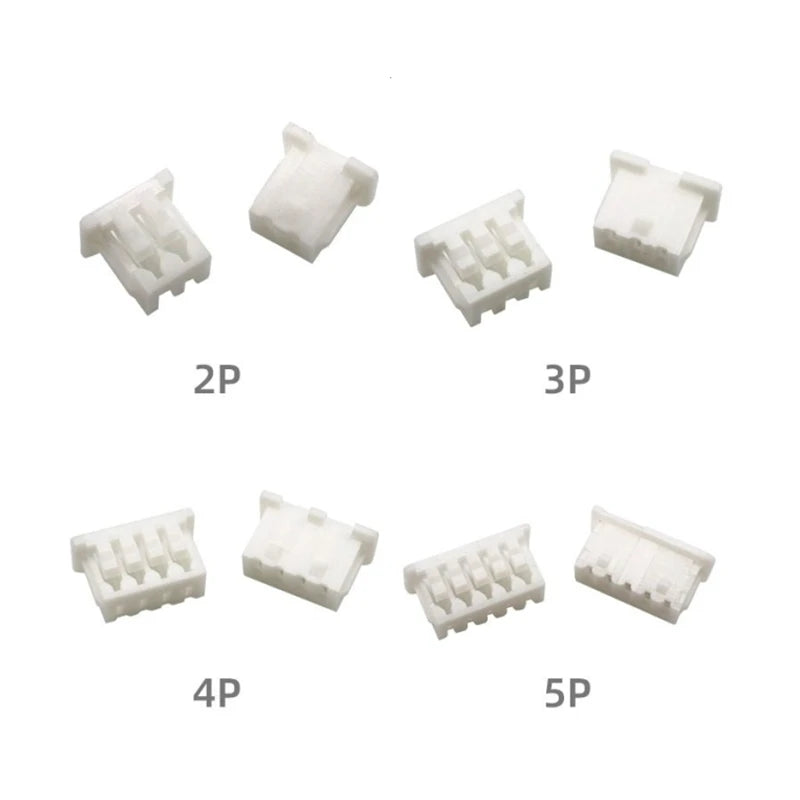 100Pcs JST 1.25mm Pitch Female Connector Housing 2/3/4/5/6/7/8/9/10 Pin Plastic Shell Electrical Wiring Plug Socket Housing