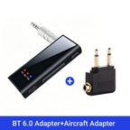 KEBIDUMEI 2 in 1 Bluetooth 6.0 Audio Transmitter Receiver 3.5MM AUX TF Card Stereo Music Wireless Adapter With Mic For Car TV PC
