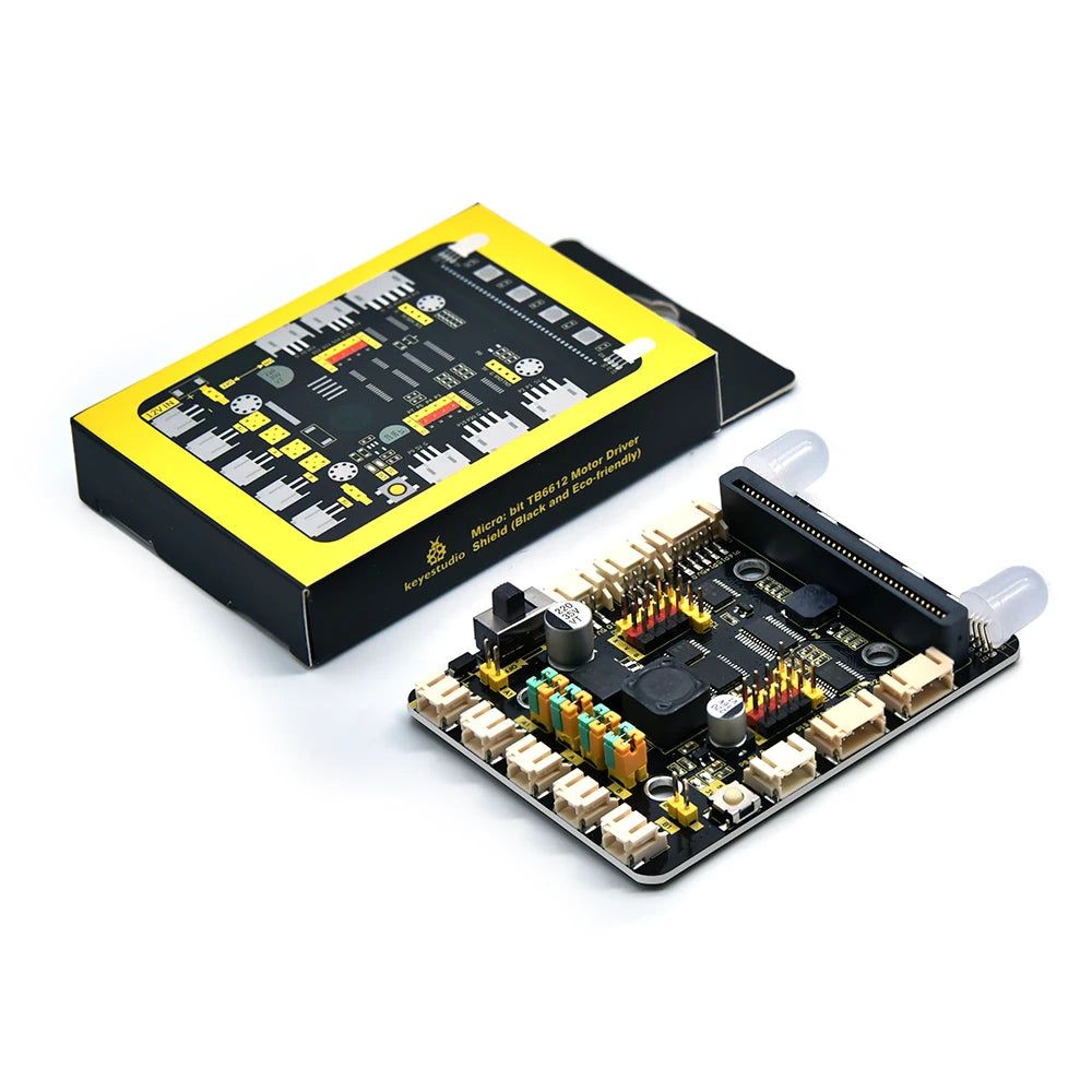 Keyestudio Micro:bit TB6612 Driver Expansion Board With PCA9685PW And TB6612FNG Chip P2.0 Sensor RGB Lights