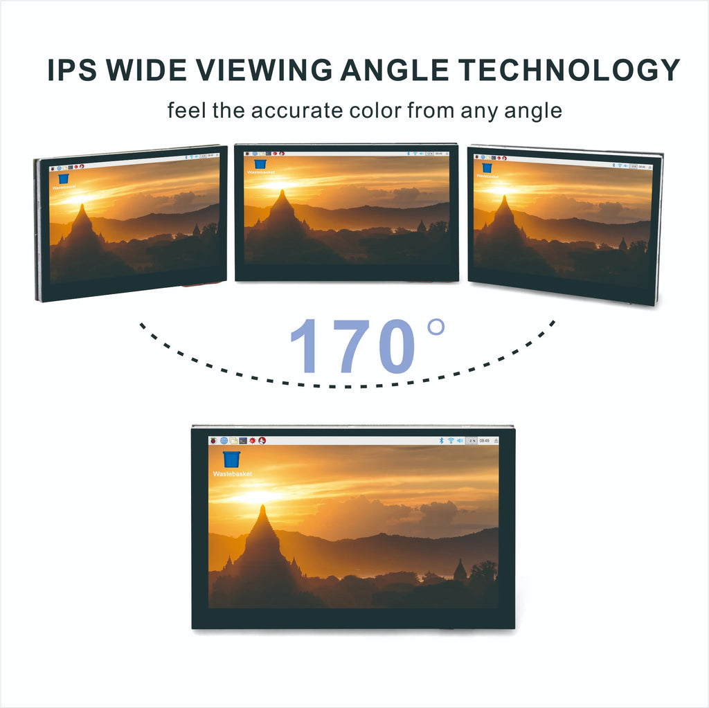 OSOYOO 5 Inch IPS Capacitive Touch Screen RPi5 DSI LCD Display Monitor 800x480 Resolution for Raspberry Pi 5 4 2 3 3B+