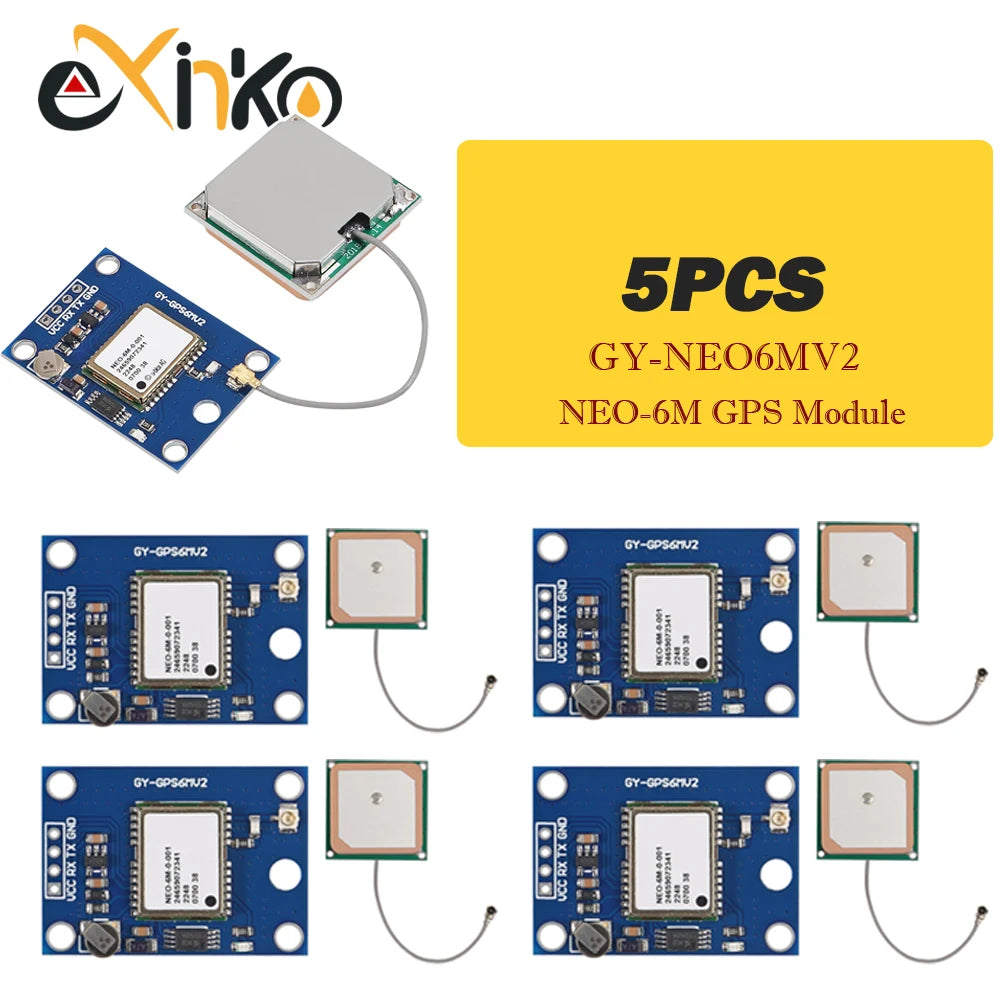 1-10pcs GY-NEO6MV2 New NEO-6M GPS Module NEO6MV2 with Flight Control EEPROM MWC APM2.5 large Antenna for arduino