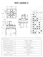 Rotary Code Switch SMD Band Switch RST-10RM-PT Digital Dip Switch 10 position 0-9 coding RST-16RM-G3