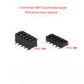 10pcs 2.0mm SMD PH4.3mm/PH2.0mm Standard/ Short Profile Double Row 2X3/5/7/9/10/12/18/24P PCB SMT Socket Gold Female Header