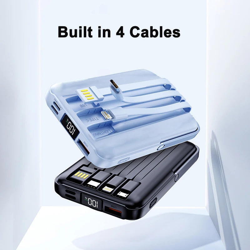 10000mAh Wireless Magnetic Power Bank Portable 22.5W Fast Charging For All Smartphones Mobile Power with Back Clip and Bracket Desktop Charger
