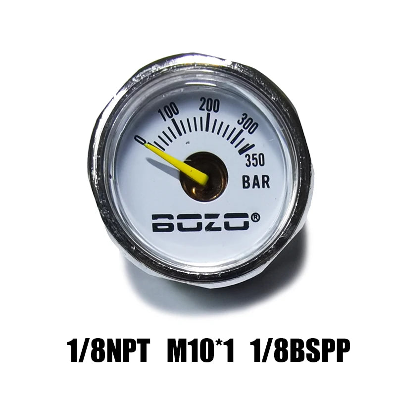 Mini 200bar 350bar Manometer Gauge 1inch 1/8NPT, 1/8BSPP, M10*1, M8*1 High Pressure Hand Pump Diving Mountaineering