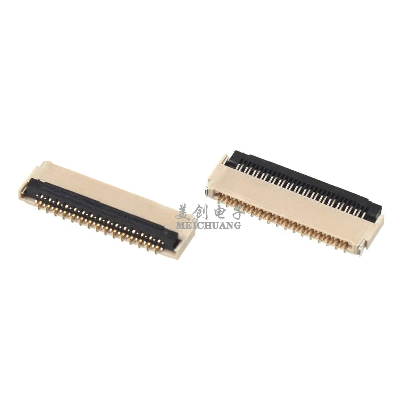 5pcs Fpc 0.3mm Flexible Cable Connector Socket Clamshell Bottom Contact Type 11p/13/15/21/23/25/31/33/35/39/41/45/51 Pin