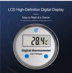 Digital Bimetal Thermometer LCD‑110 Stainless Steel Probe High Precision Water Temp Gauge Axial/Radial Mount IP65