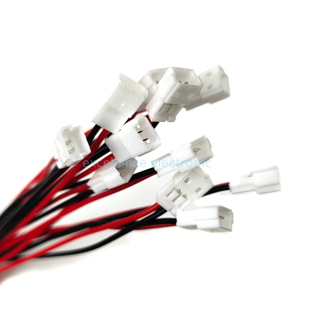 5/10 Pairs JST ZH 1.5mm Pitch 2-Pin Male-Female Connector Cable Harness - 24AWG 150mm Red/Black Wires for PCB/Battery/Sensor