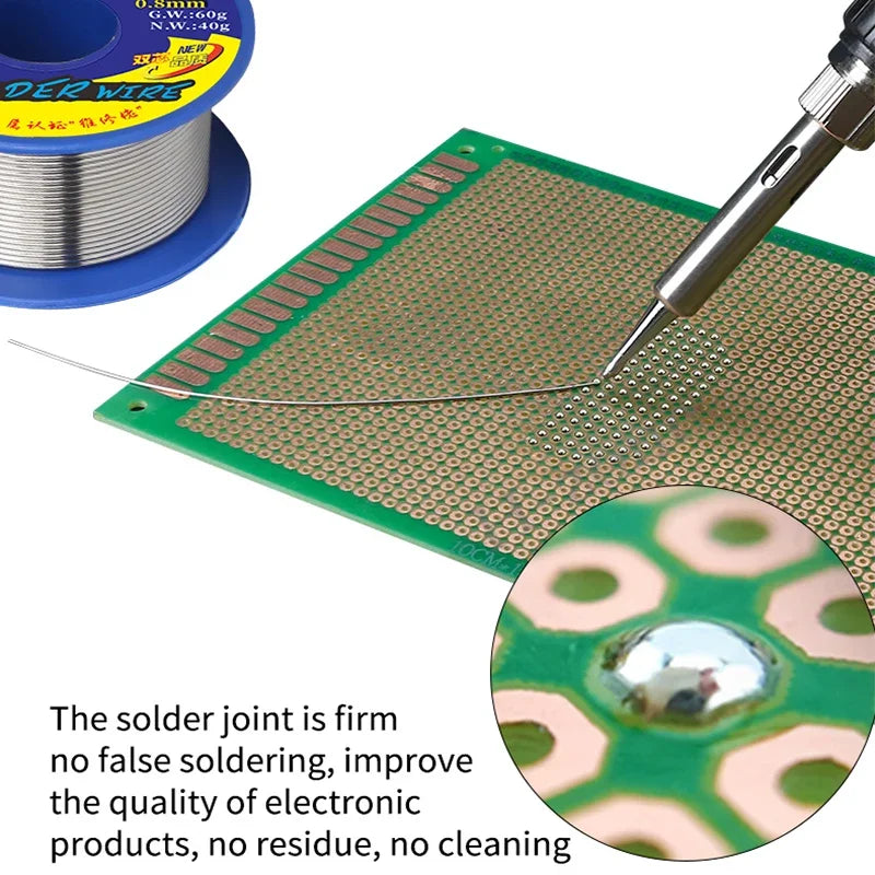 MECHANIC 60g Soldering Wire Double Rosin Core Flux SX-862 183℃ Melting Point 0.3-1.8mm High Purity Environmental Tin Wire Tools