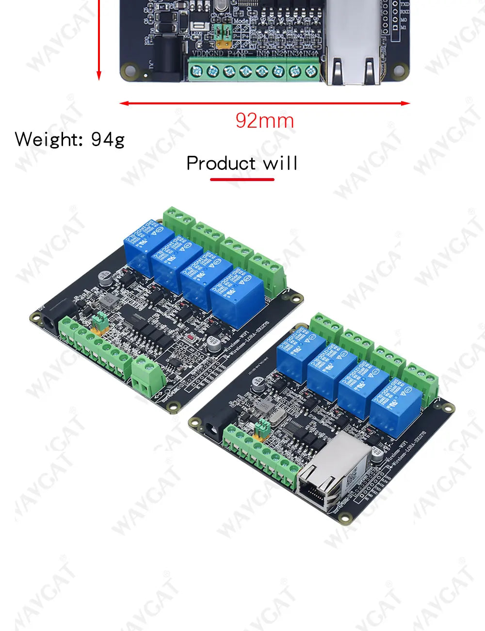 LIZAO Modbus TCP RTU Ethernet Module 4DI 4DO Relay Output RJ45 Digital Switch Input Module for PLC