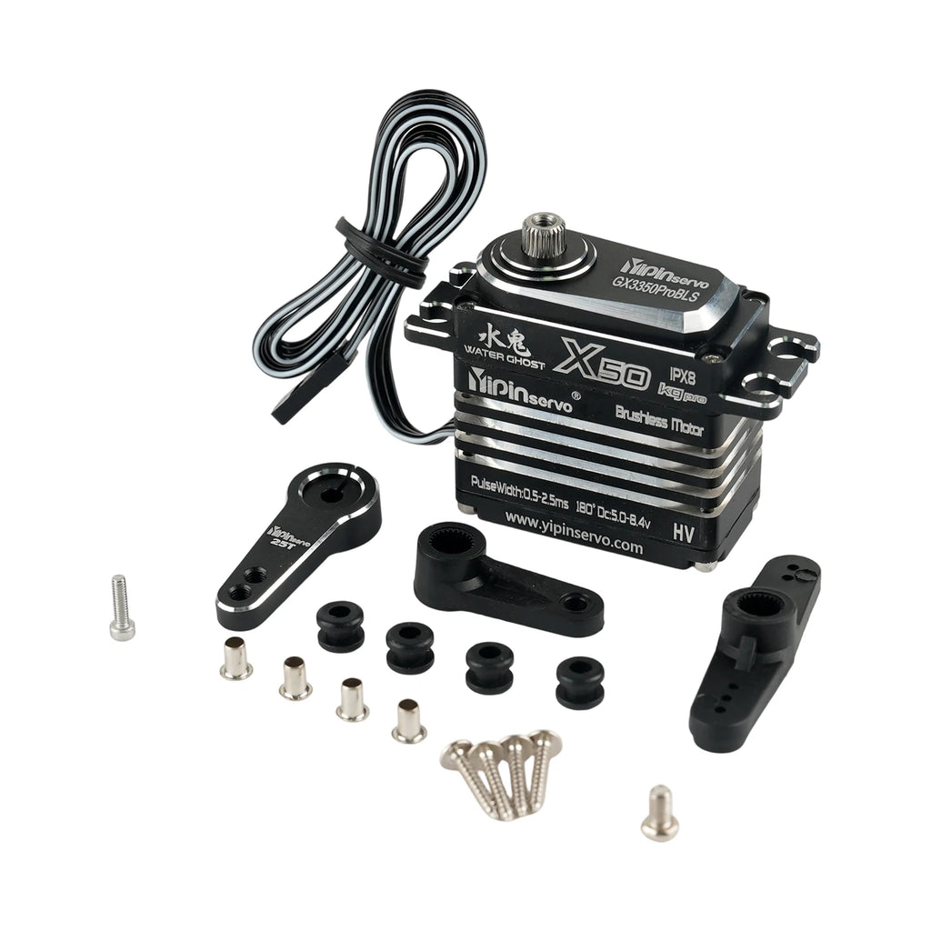 GX Yipin X50 Pro 50KG HV Servo Waterproof IPX8 Digital Brushless Motor for 1/8 1/10 RC Cars/Crawlers 25T Metal Arm Gear 180/270