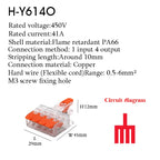 Wire Connector Electrical Terminal Blocks Splitter Led Push in Quick Connectors Conductor Cable  Junction Box 0.5-6mm²