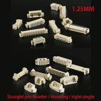 10pcs/50PCS MICRO JST 1.25 Connector 1.25mm Pitch SMD Horizontal Vertica Straight Socket Pin Header 2/3/4/5/6/7/8/9/10/11/12P