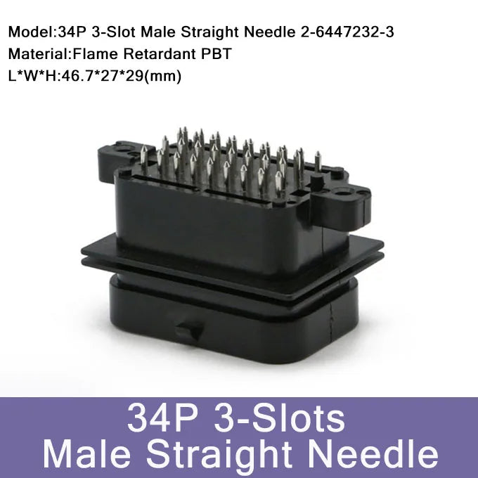 1/10/50 PCS 26/34pin AMP Waterproof Automobile Connector PCB To Board ECU Plug Domestic Needle Bender 6437288-3 4-1437290-0