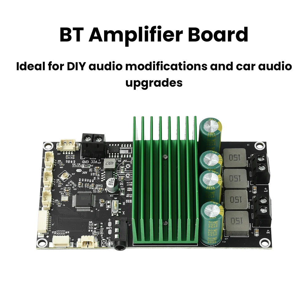 2X150W Bluetooth BT Amplifier Board Bass Enhancement EQ Adjustment Audio Amplifier Module with APP Tuning for DIY Car Audio