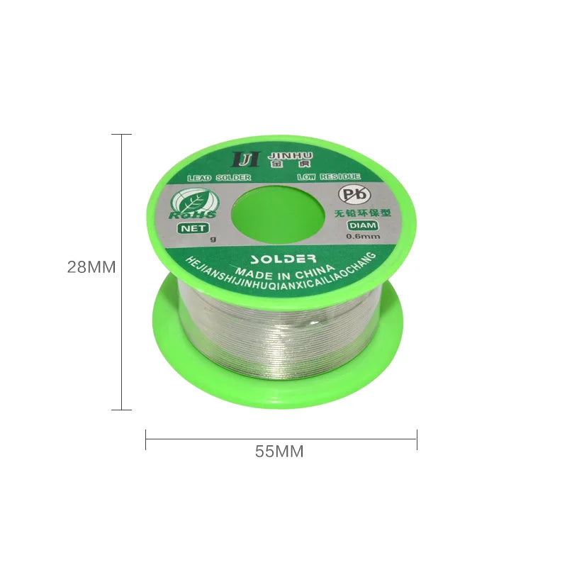 JINHU Sn99.3 Cu0.7 50G/100G Lead Free Solder Wire Tin 0.5/0.6/0.8/1.0mm Rosin Core Solder Welding Soldering Iron