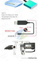 TZT 1/3PCS USB Power Boost Line DC 5V to DC 9V / 12V Step UP Module USB Converter Adapter Router Cable 2.1x5.5mm Plug
