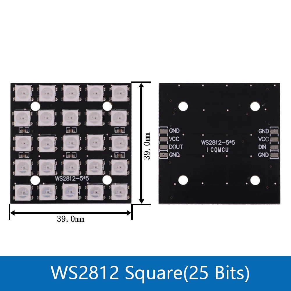 5V 1Bit 3 4Bit 7 8Bit 9 12Bit 16Bit 24Bit 32Bit 64 Bits WS2812 5050 RGB LED Ring Lamp Light + Integrated Drivers For Arduino Diy