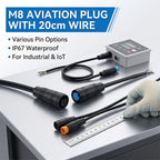 5 Set M6 M8 2 3 4 5 6 Pin Julet Electric Butt Plug Connector Wiring Line Scooter Brake Cable Pluger Signal Sensor 20CM