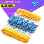 20pcs 2W 75 ohm 2W 75R Metal film resistor 2W resistance