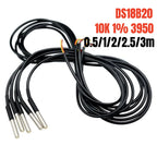 Thermistor Waterproof Temperature Controller Sensor Probe W1209 STC-1000 W3001 Thermostat 0.5m/1m/2m/3m DS18B20 NTC 10K 1% 3950