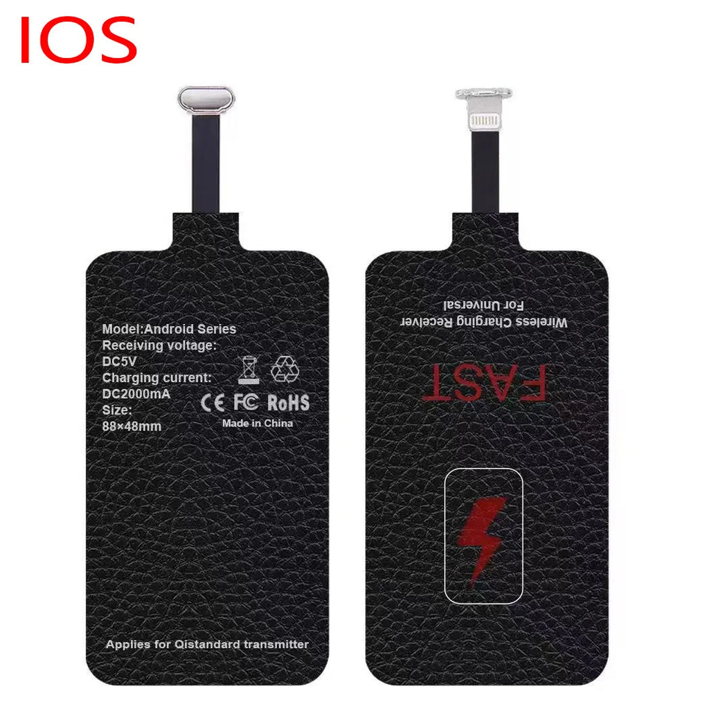 Max 10W 5V 2A Wireless Charging Receiver Coil Universal Type-C Micro USB for iPhone 5 6 7 Samsung A53 5G Xiaomi