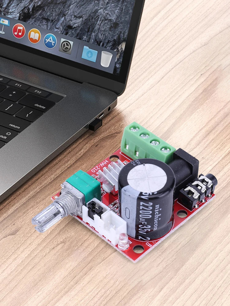 PAM8610 Mini Hi-Fi Audio Stereo Amplifier Board Dual Channel 2x10W Power Amplifier DC 8V-12V D Class 3.5MM Input Jack