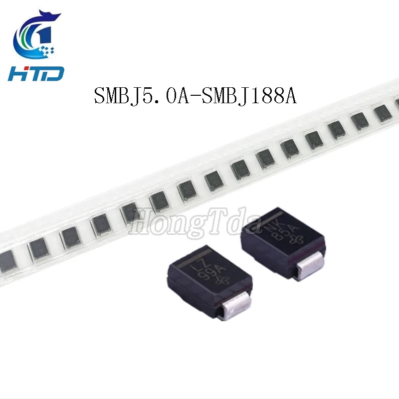50PCS SMD TVS DIODE SMBJ12A SMBJ13A SMBJ14A SMBJ15A SMBJ16A SMBJ17A SMBJ18A SMBJ20A SMBJ22A SMBJ24A 600W SMB(DO-214AA)