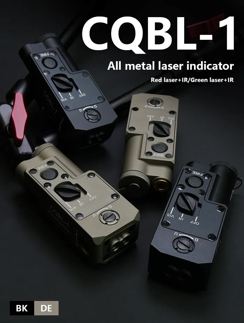 CQBL-1 Laser Aiming IR/Red/Green Dot Laser Indicator Momentary Constant Quick Opening With Scout Light Connect Mount For 20MM