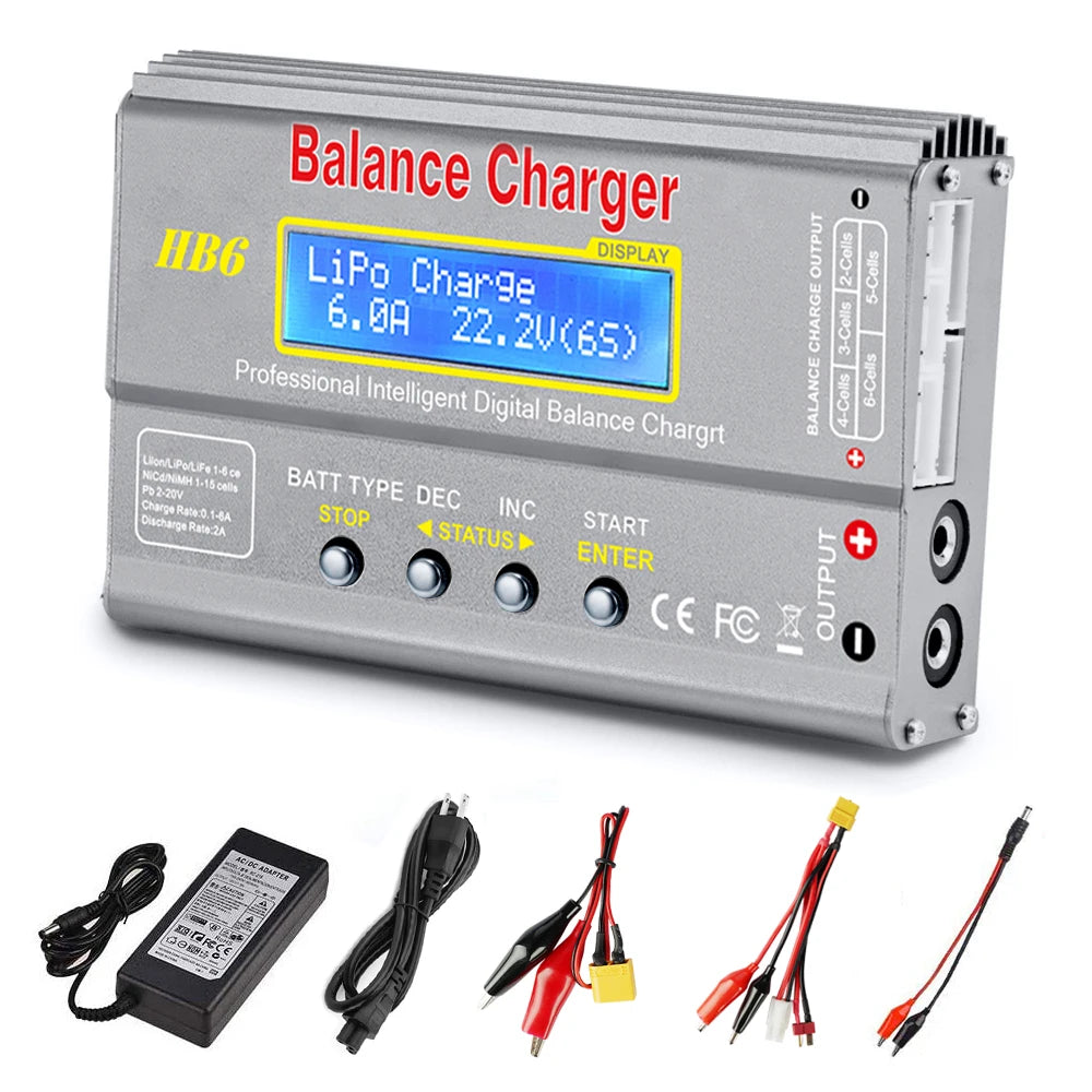 HTRC IMAX B6 80W RC Charger for Lipo NiMh Li-ion Ni-Cd Battery Charger RC B6 Charger Lipro Discharger Digital Balance Charger