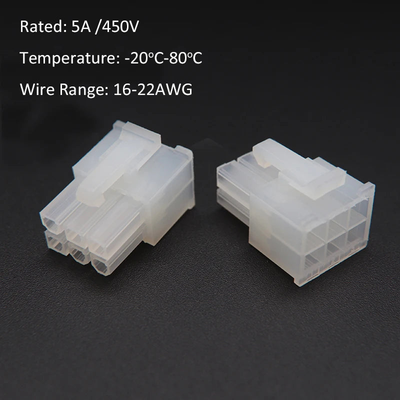 10pc 5557-P 4.2mm/0.165" Automotive Wiring Harness Dual Row Male Plug Housing Conn 2x1-2x12P for PC Graphic Card PCI-E ATX Power