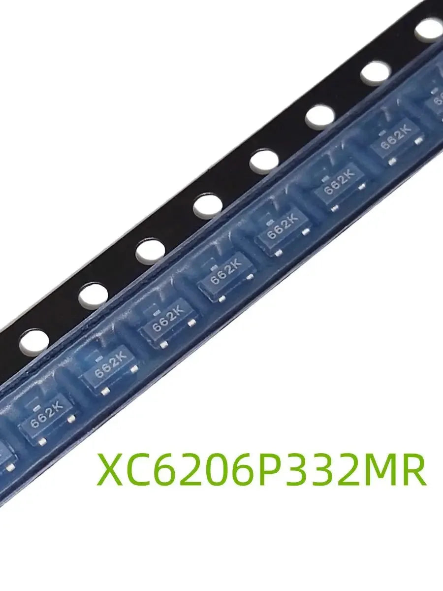 100pcs XC6206P332MR 662K XC6206 3.3V/0.5A Positive Fixed LDO Voltage Regulator SOT-23 new original