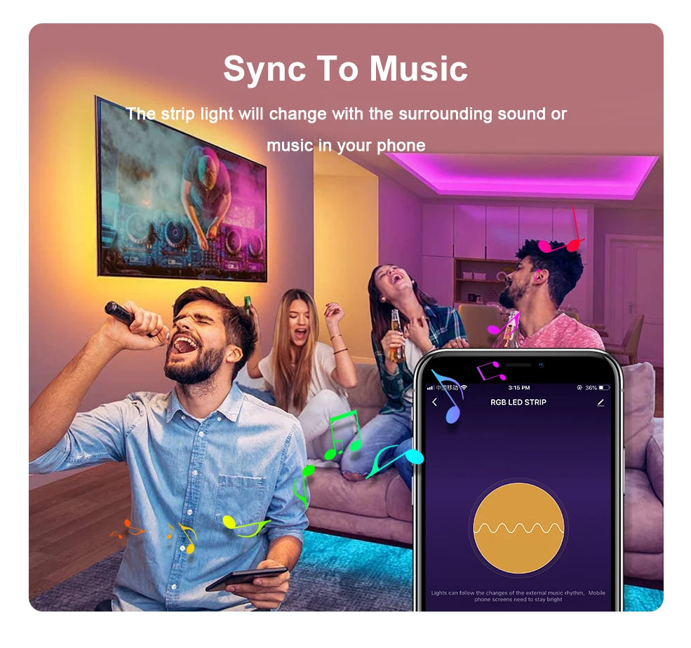 Smart LED Strip Lights RGB 5050 Tuya WiFi Zigbee Phone Control USB LED Flexible Ribbon Tape for TV Backlight Room Home Party
