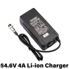 54.6V 4A Li-ion Battery Charger 13Series For 48V Electric Scooter Bicycle Lithium Battery Charger GX16 High Quality Connector