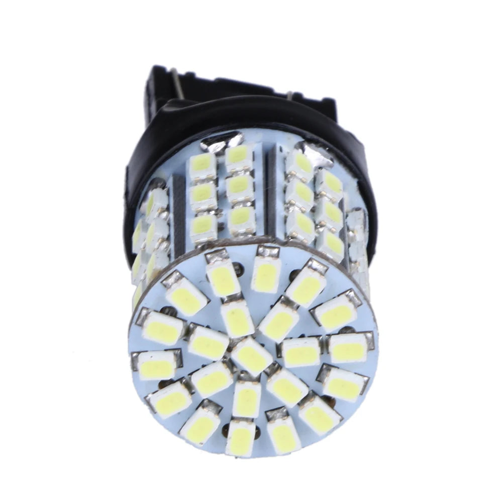 2pcs T20 W21W 7443 7440 LED 64-SMD 1206 Tail Stop Brake Light Bulb Lamp White Signal Light Automobiles Parts Tool