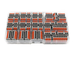 Electrical Wire Connector Set 48/62PCS 2/3/4/5/8 Port Lever Quick Splice Wire Connectors 32A 250V AWG28-12 0.08-4mm2 Storage Box