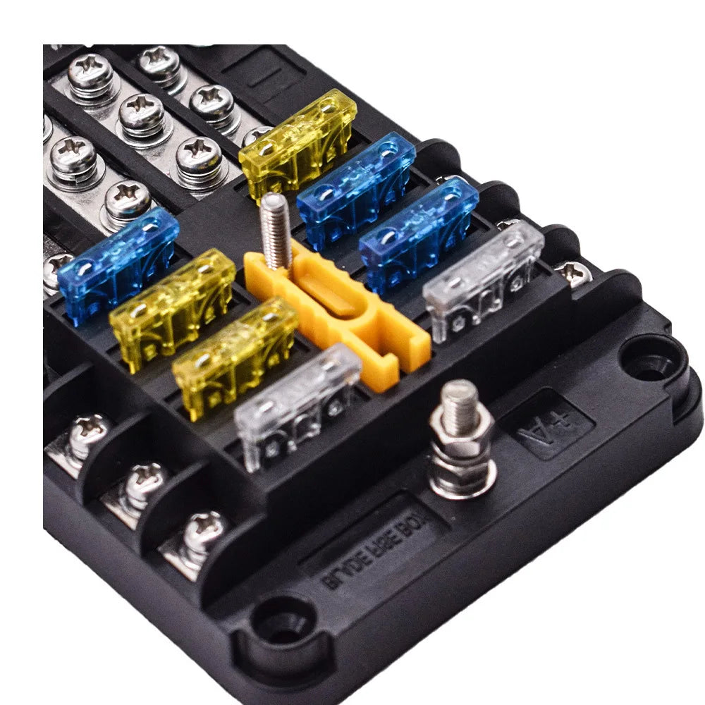 8 Way 12 Way 16 Way Blade Fuse Box 12V/24V Automotive Fuse Holder for Car Truck Boat