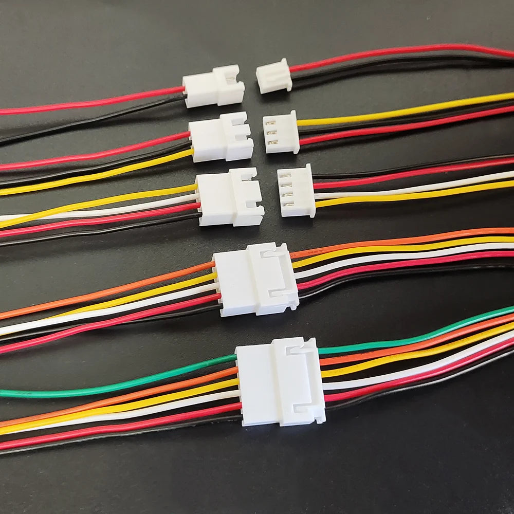 5/10Pairs JST XH 2.54 2P 3P 4P 5P 6PIN Male Female Plug Connector 2.54mm Pitch With Wire Cable Battery Charging Cable 10/15/20cm