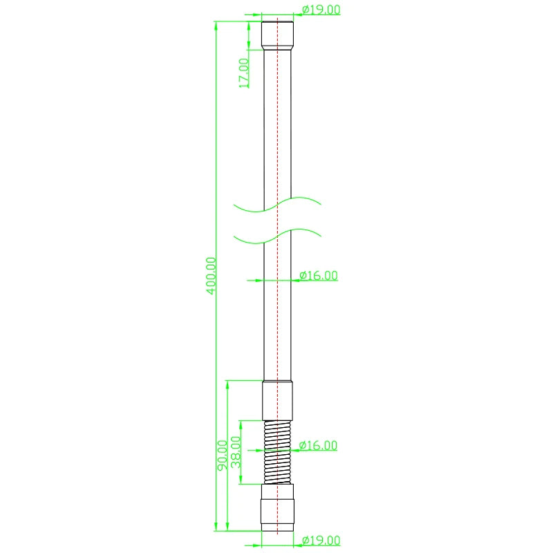 LORA gateway spring-damped antenna 230MHz 400-450MHz 470-510MHz high-gain outdoor waterproof fiberglass signal amplifier antenna