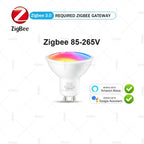 Tuya GU10 Smart LED Bulb WiFi Zigbee Bluetooth RGB 2700-6500K Dimmable Spotlight Lamps Smart Life APP Alexa Google Home Control