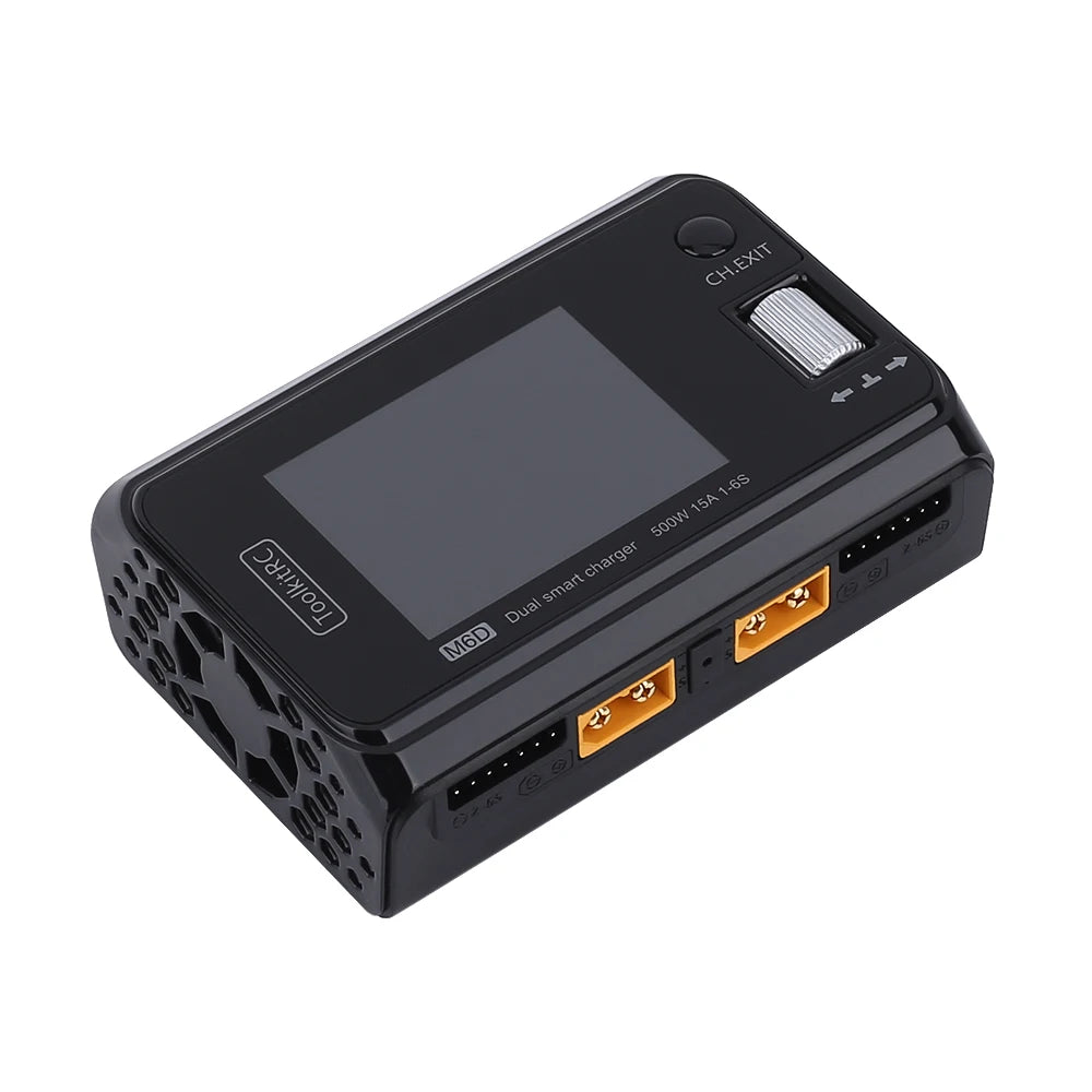 ToolkitRC M6D V3 500W 15A DC Dual Channel MINI Smart Charger Discharger For 1-6S Lipo Battery FPV Model Spare Part Replace