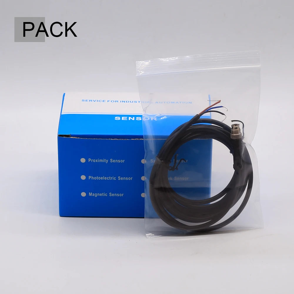 2m Line M12 4 5 Pins PVC LED IP67 Sensor Cable Connector Type A Socket Plug  Waterproof Male&Female Straight Angle Flange