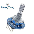 TZT Rotary Encoder Module for Arduino Brick Sensor Development Round Audio Rotating Potentiometer Knob Cap EC11