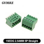 5Set/lot 15EDG 2.54mm PCB Seal Screw Terminal Block 2 ~ 12 Pin KF15EDG 2.54 Male Plug + Female Socket Pin Header Wire Connector