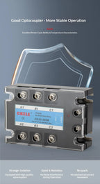 CKELE ZG33 3 Phase Solid State Relay SSR 10A 25A 40A 50A 60A 80A 100A 120A DC 3-32V Control AC 90-480V 380VAC