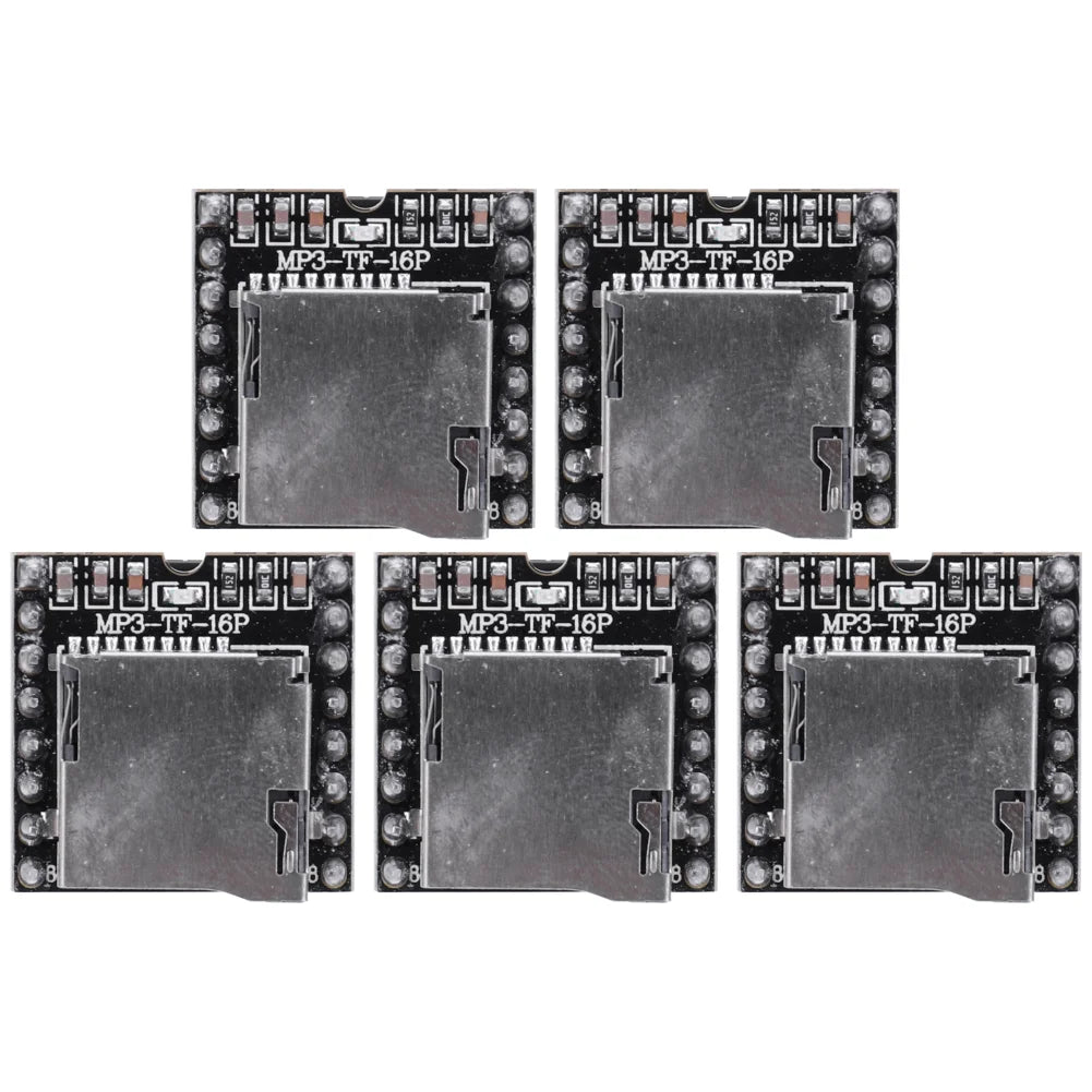 DFPlayer Mini MP3 Player Module TF Card U Disk Mini MP3 DF Player Audio Voice Module IO/Serial Port/AD MP3-TF-16P for Arduino