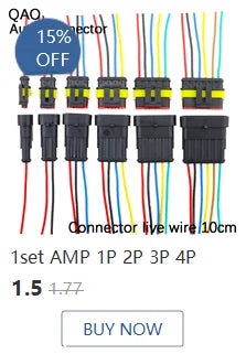 1Set 6.3mm 1/2/3/4/6/8/12P/14 pin Automotive 6.3 Electrical wire Connector Male Female cable terminal plug Kits ebike car