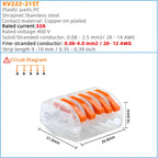 Compact Quick Plug-in Terminal for Cable Connectors, 30/50/100 Piece Terminal Orange Home Wiring Module Paralleling Device