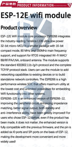 ESP8266 WiFi Wireless Transceiver Module ESP-01/ESP-01S/ESP-07/ESP-07S/ESP-12/ESP-12E/ESP-12F for Arduino DIY Projects